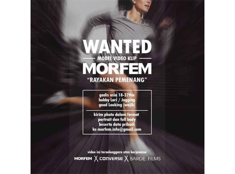 Morfem mencari Model klip untuk single “Rayakan Pemenang”
