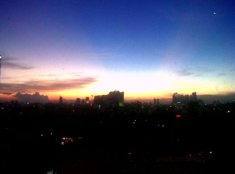 pemandangan siaran sore
